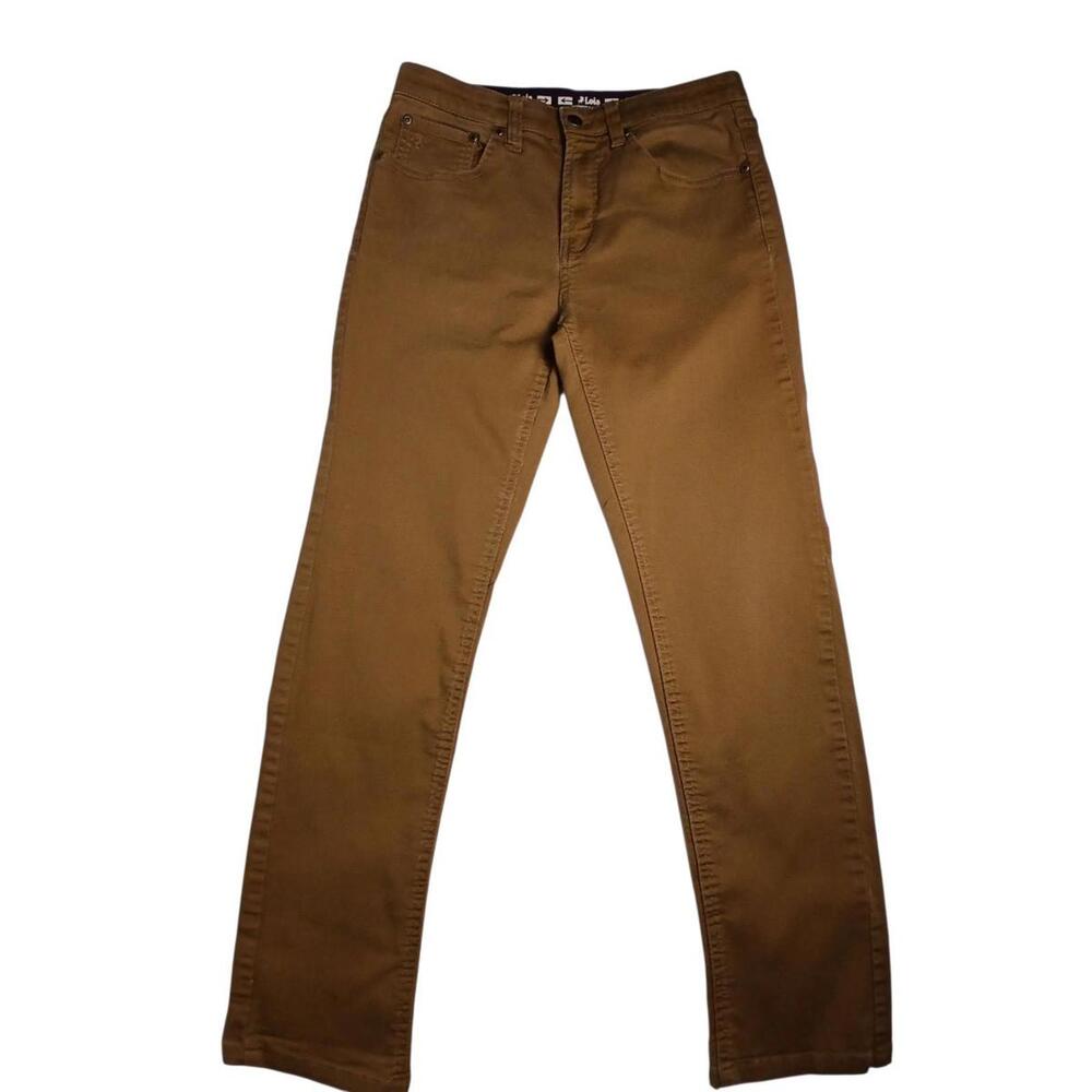 Lois Brad Slim Brown Khaki Pants Mens 31x28 Casual Jeans